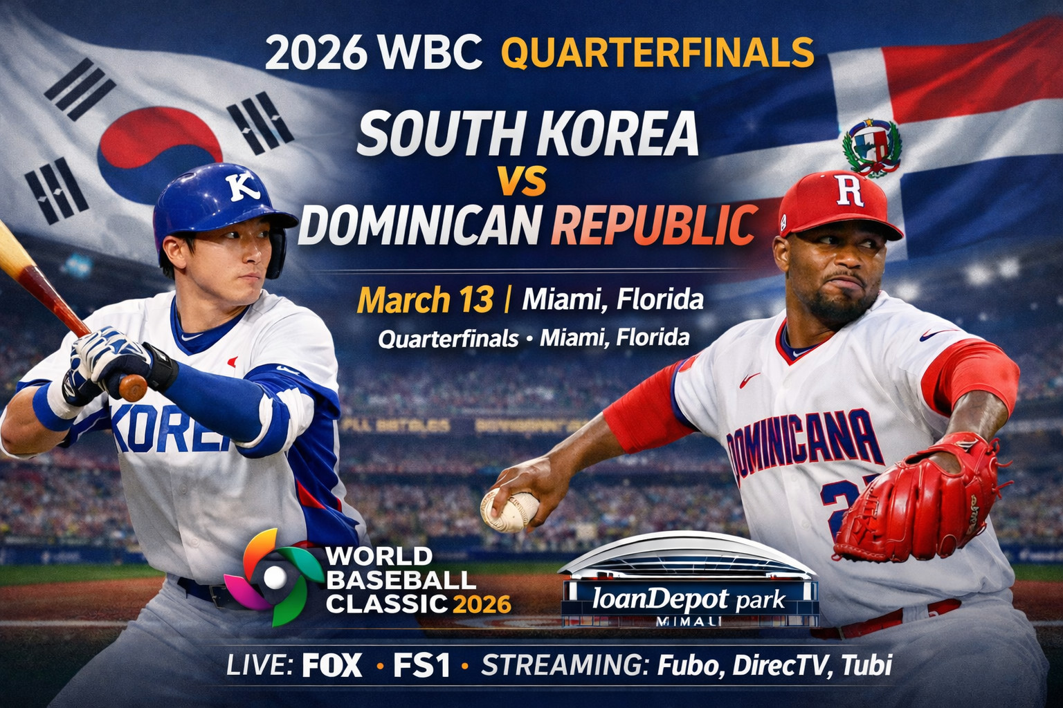 WBC Quarter Final – South Korea vs. Dominican Republic WBC Quarter Final – South Korea vs. Dominican Republic