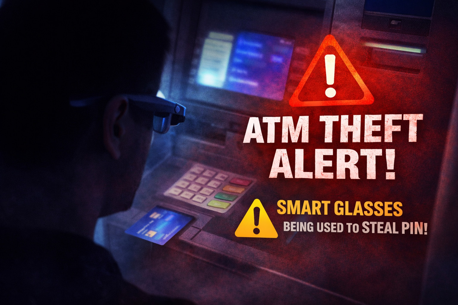 스마트 안경 이용 ATM 절도 수법 등장… 신종 기술 범죄 주의보