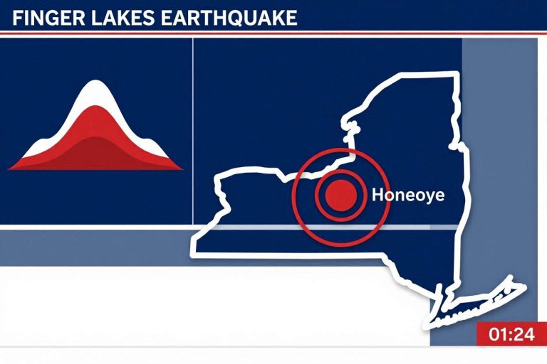 Finger Lakes 지역 Honeoye 인근서 규모 2.3 지진 발생